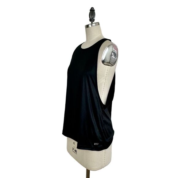 splits59 Black Athletic Sleeveless Satin Sheen Tank Gym Workout  Relaxed M - Picture 2 of 7